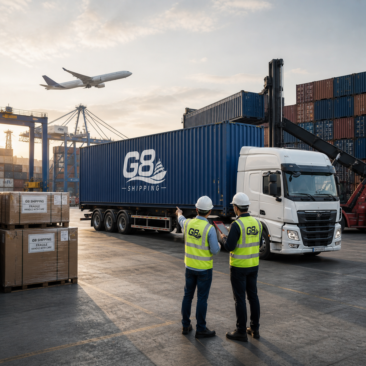 Freight and logistics coordination at a shipping terminal
